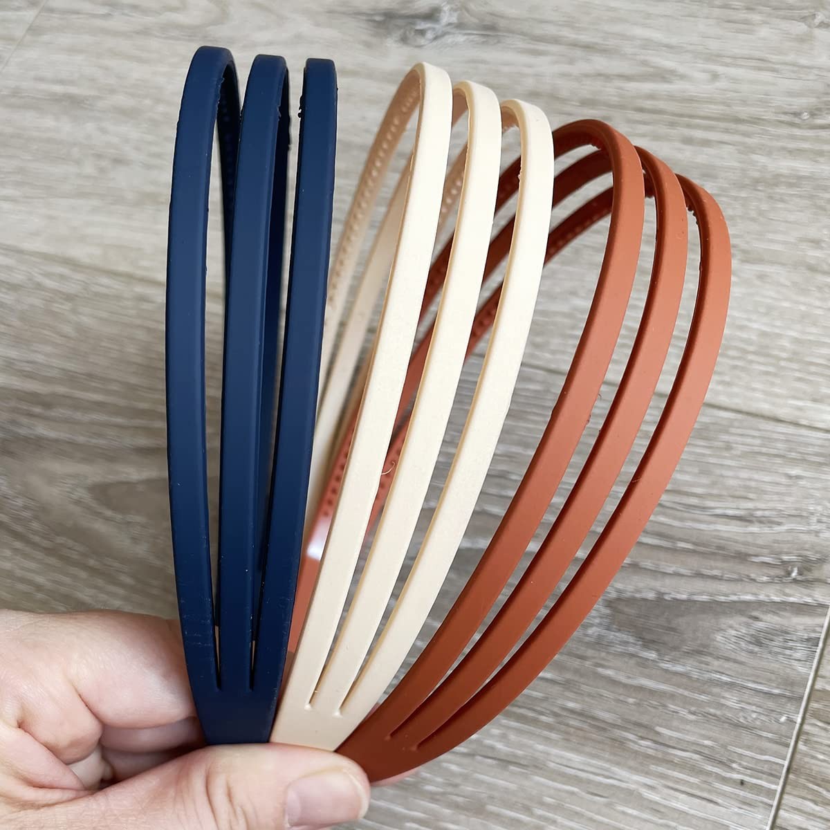 6pcs Thin Plastic Headbands for Girls with Small Head, Assorted Colors Cute H…
