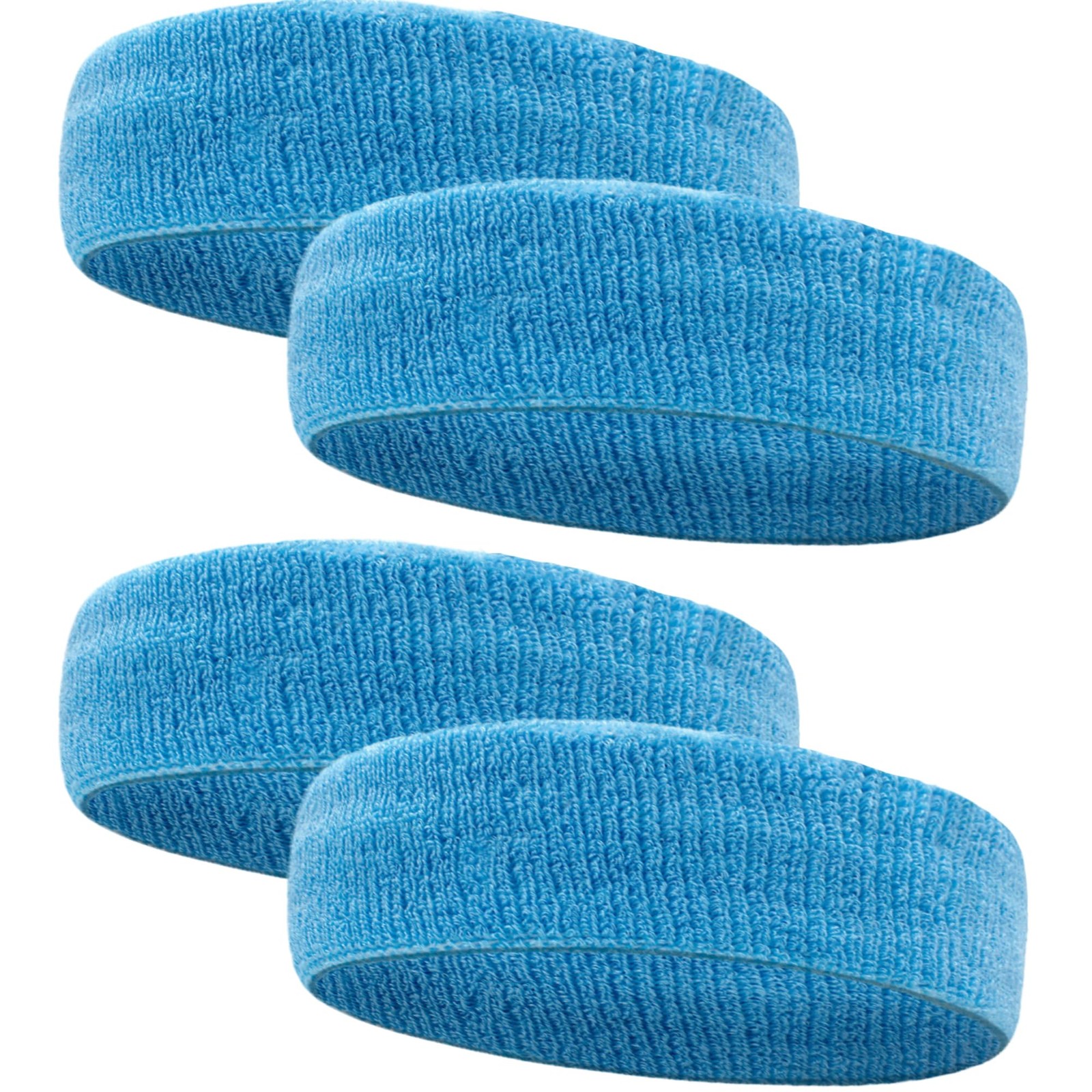 4 Pack Sweatbands Sports Headband for Men and Women, Moisture Wicking Athleti…