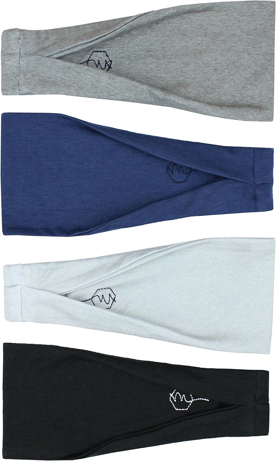 Maven Thread 4″ Wide Workout Headbands for Women (4 Pack) – Non-Slip Sweatband