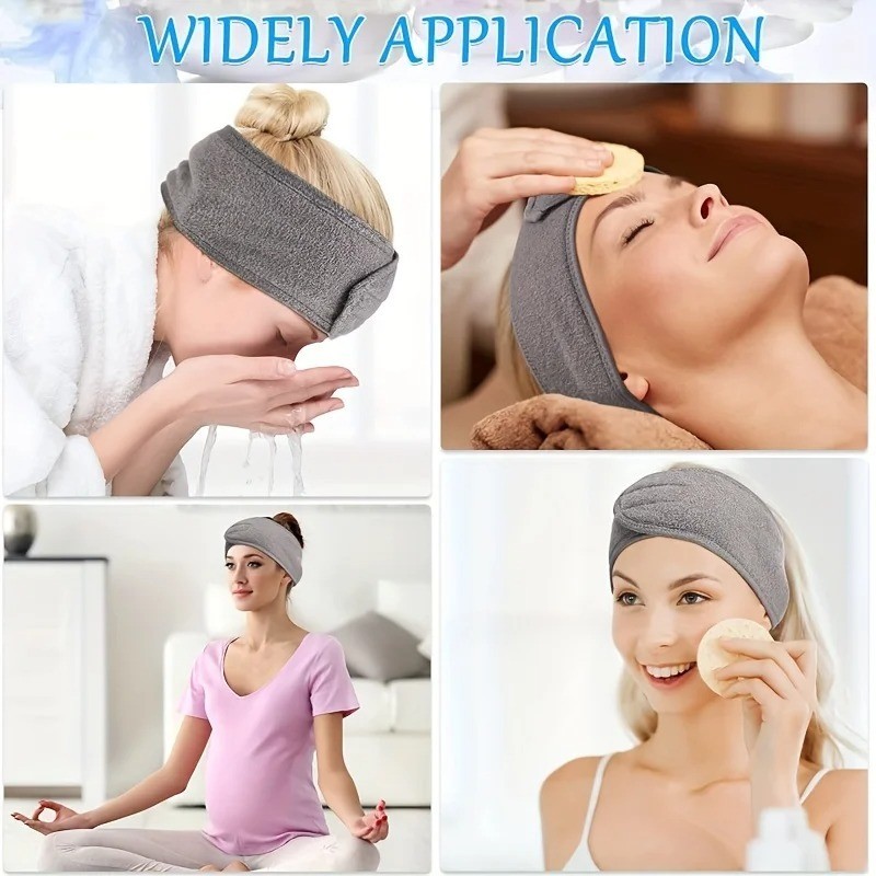 Soft Headband for Eyelash Extensions Makeup Spa Face Wash Adjustable Hair Band