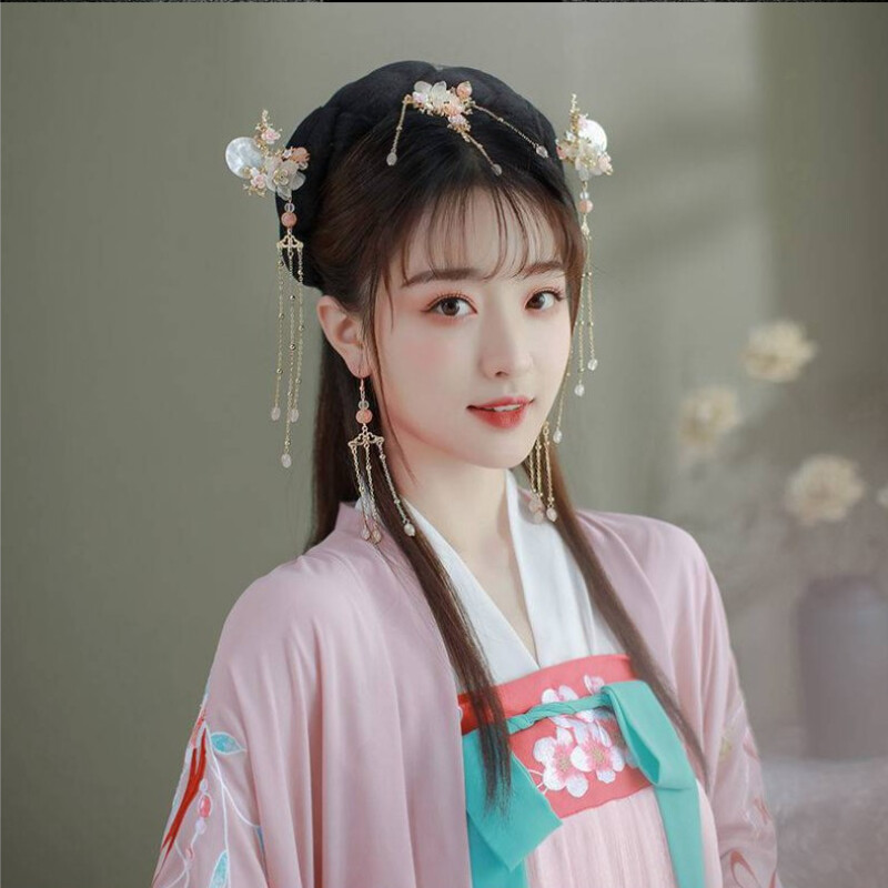Handmade Chinese Hairpin Set Hair Comb Hair Stick Earring Hanfu Accessory Decor