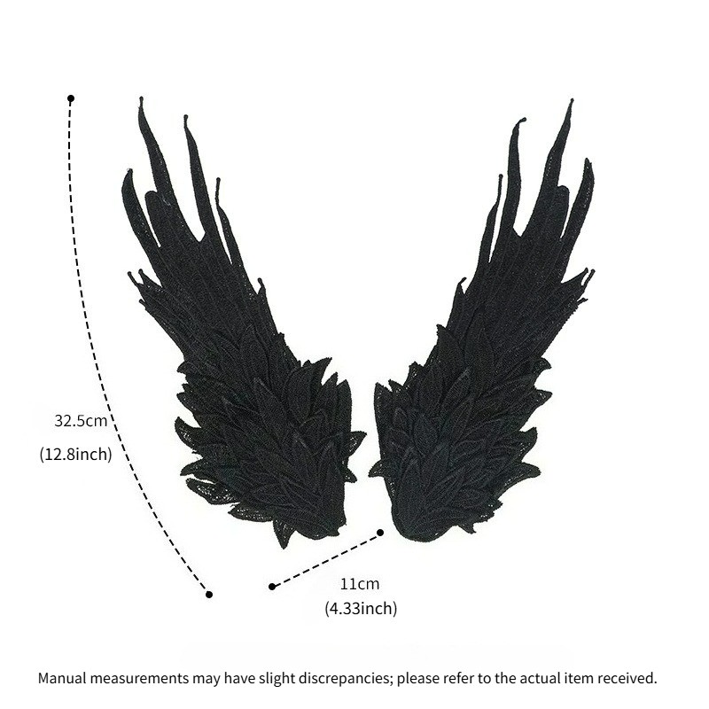 Halloween Black White Lace Angel Wing Hair Clips Cosplay Costume Hair Accessory