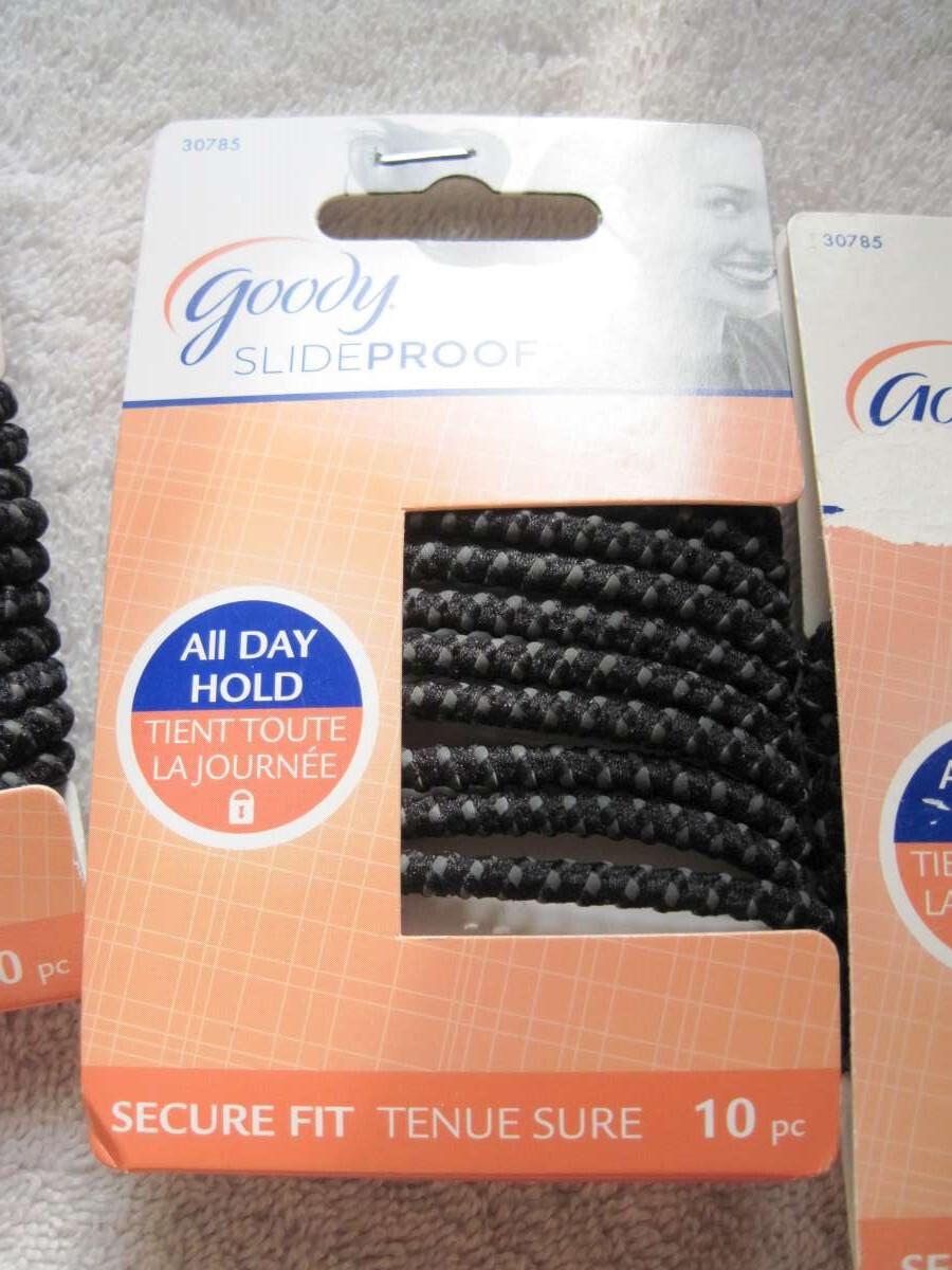 10 Goody Stay Put Slide Proof Hold Stay Secure Fit Elastic Ponytailer Hair Bands