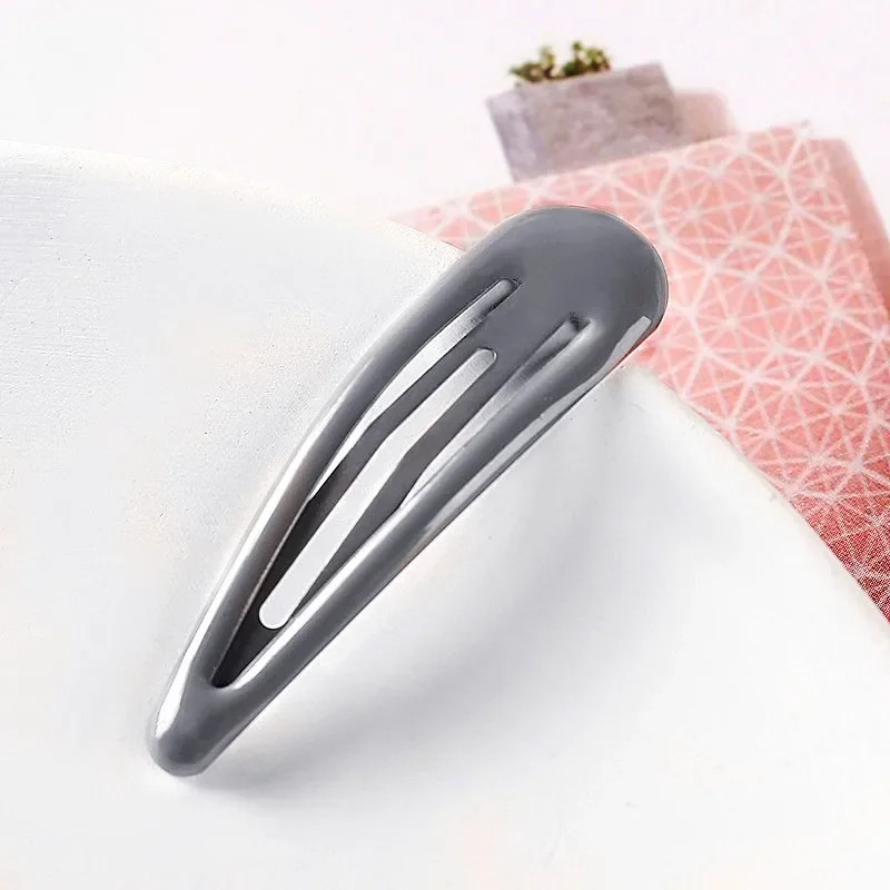 10PCS 5cm Women Girls Cute Colorful Waterdrop Shape Hairpins Sweet Hair Clips Ba