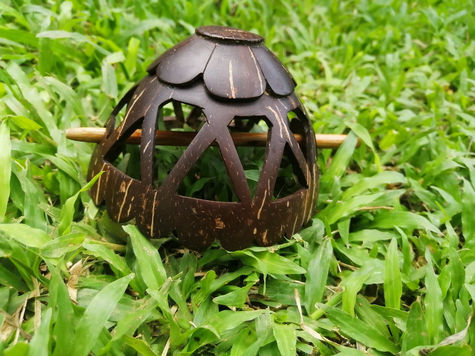 Caved Coconut Shell Traditional Bun Hair pin Decorative Vintage Women Sri Lanka