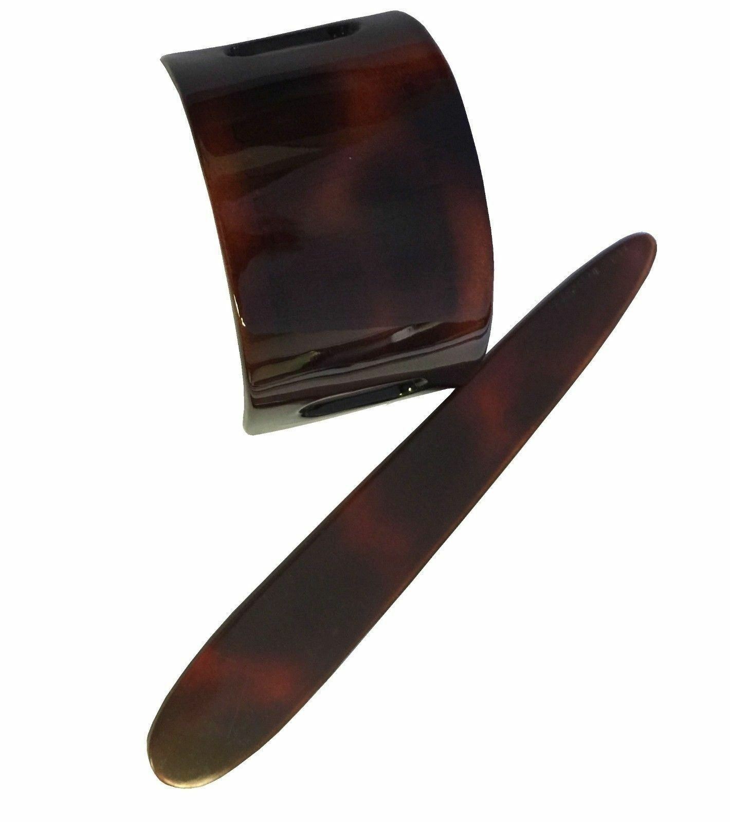 Parcelona French Basic Arch Pin Thru Medium Hair Clip With Stick Pony Clip