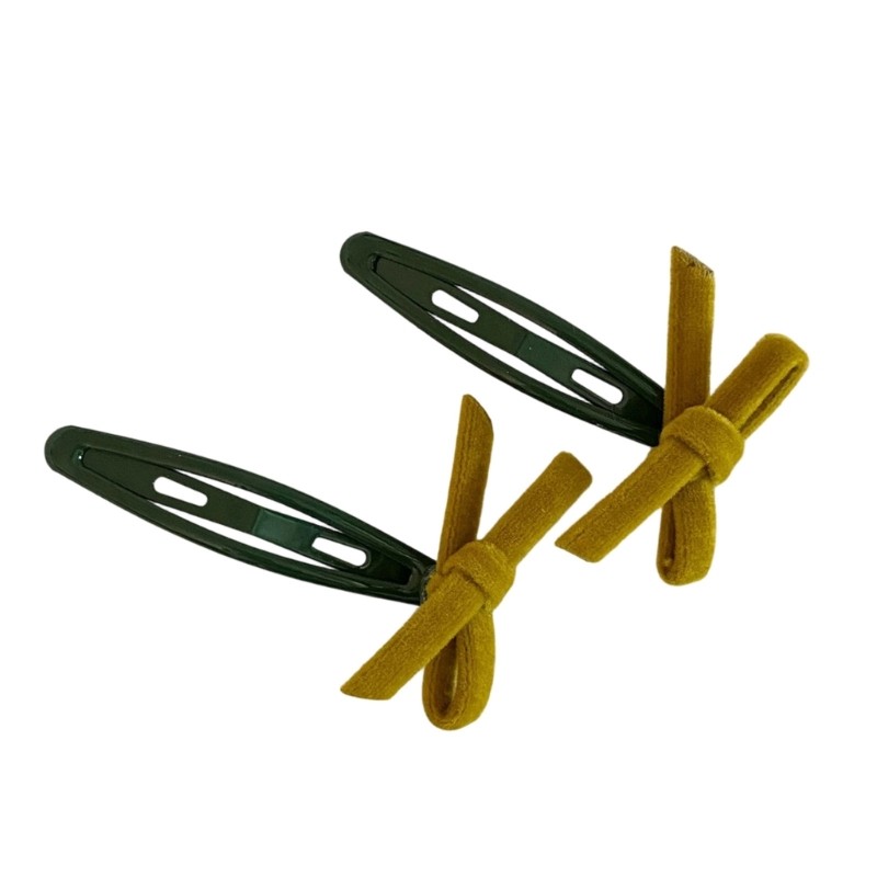 1 Pair Velvety Hair Bowknot Clip Fashionable Hairpin for Daily Special Occasion