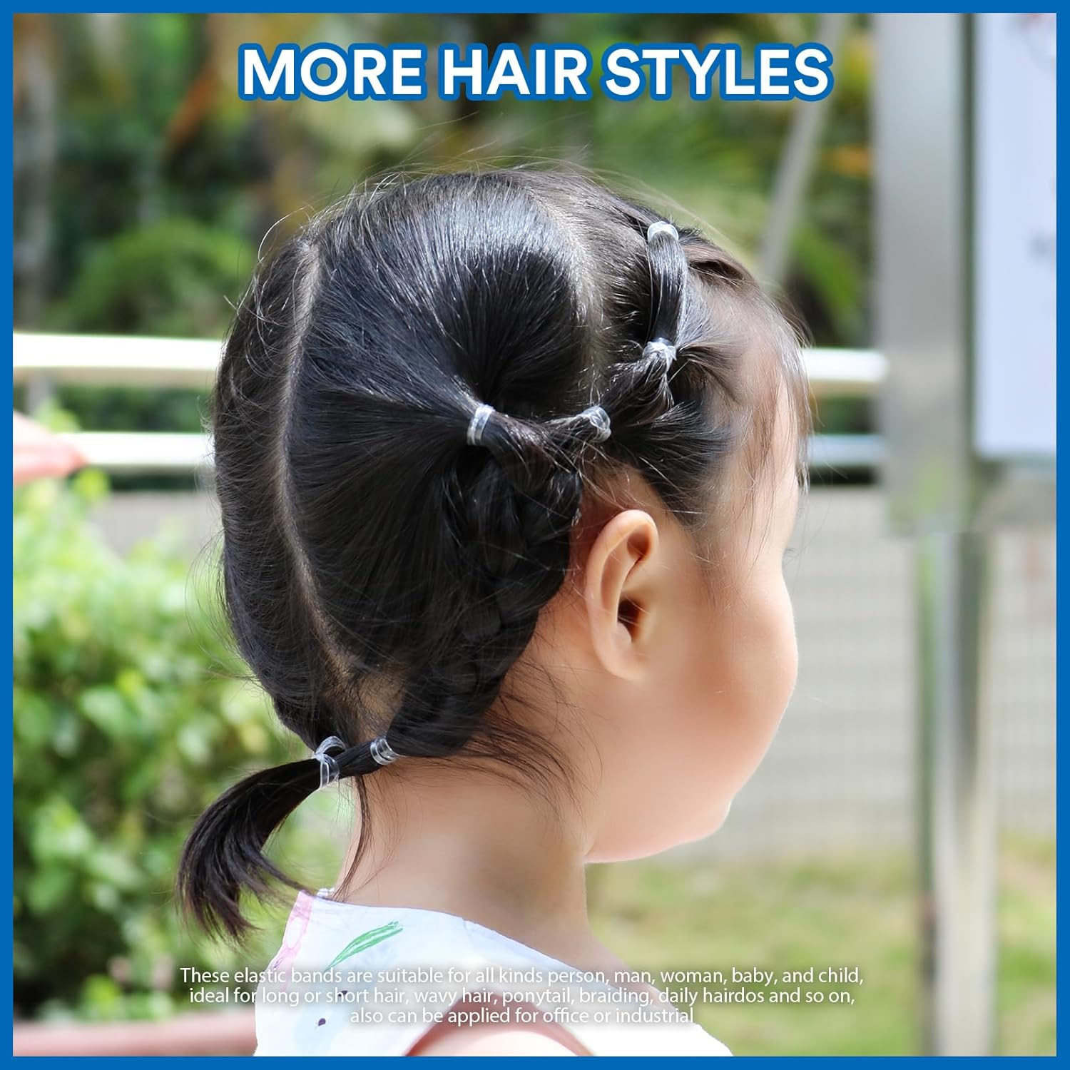 Clear Elastic Hair Bands, 2000pcs Mini Hair Rubber Bands, Hair Ties, Soft Hair E
