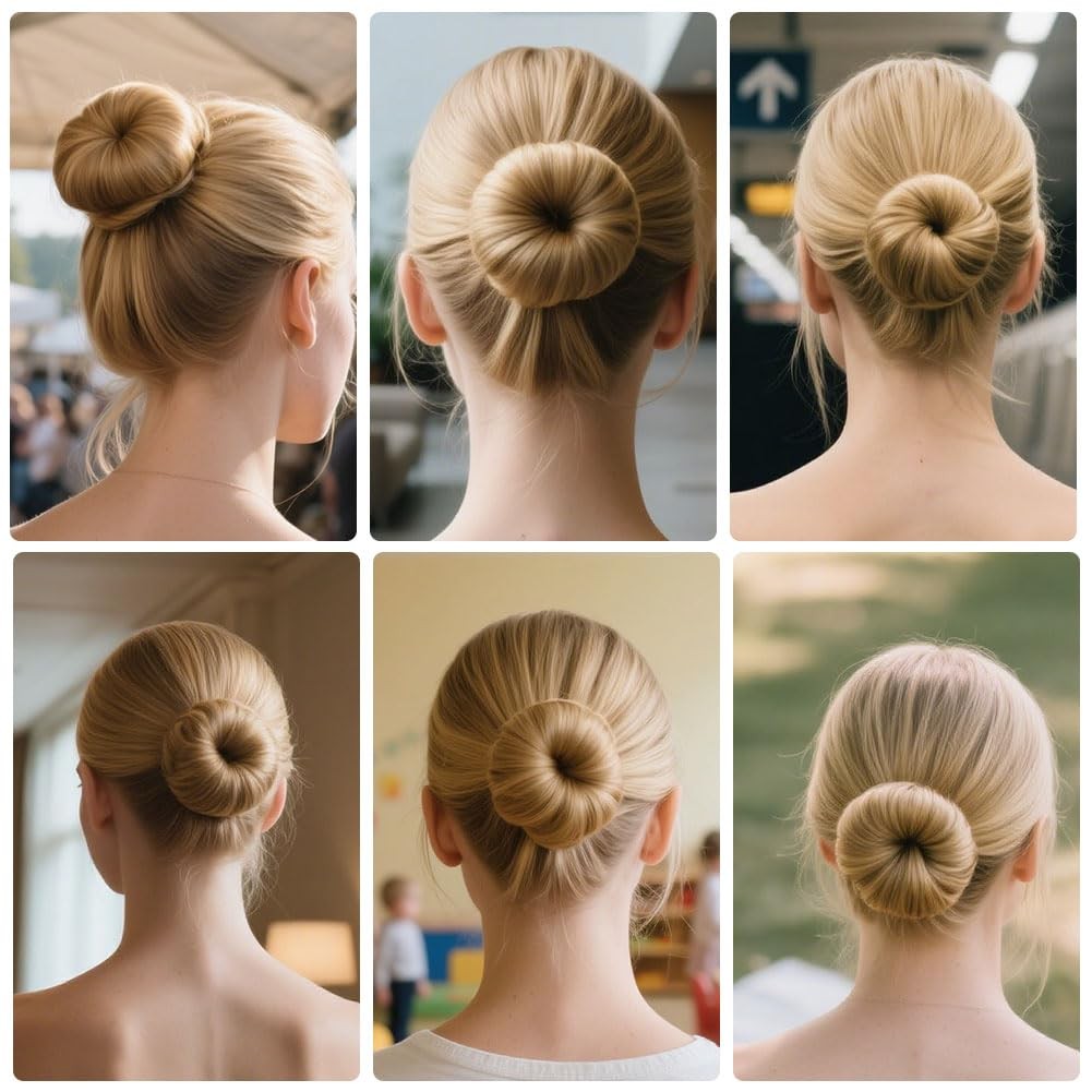Hair Bun Maker Set, 4 Pcs Crown Shapers for 1 Count (Pack of 69), Blonde