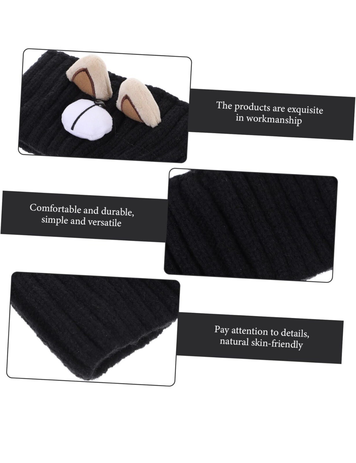 Women & Teen Headband Ear Warmer Hairband Cat Ear Cute Elastic Kitty Head Wrap