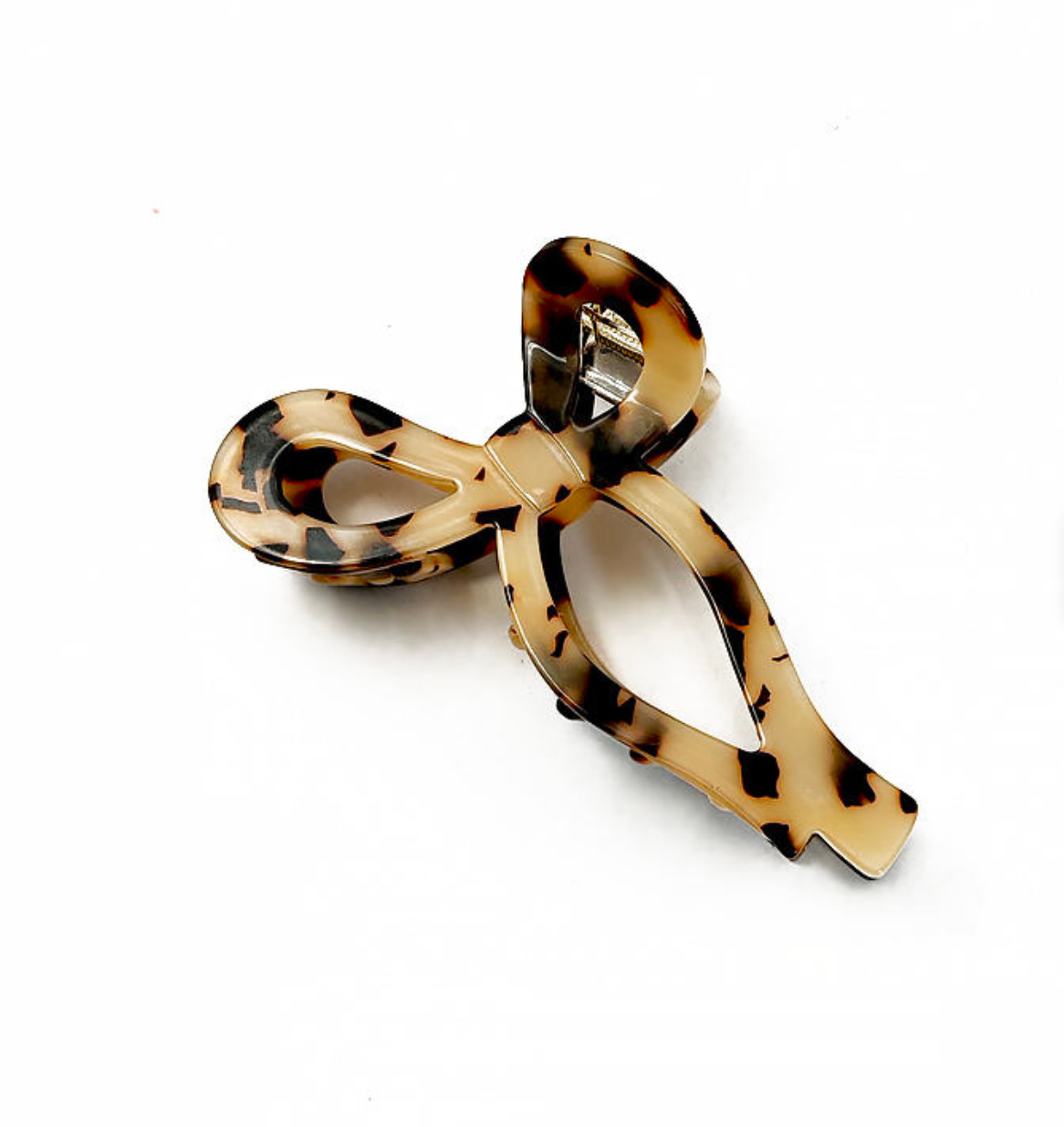 11cm Irregular Bow Elegance Simple Acetate Hair Clip Tortoiseshell Temperament