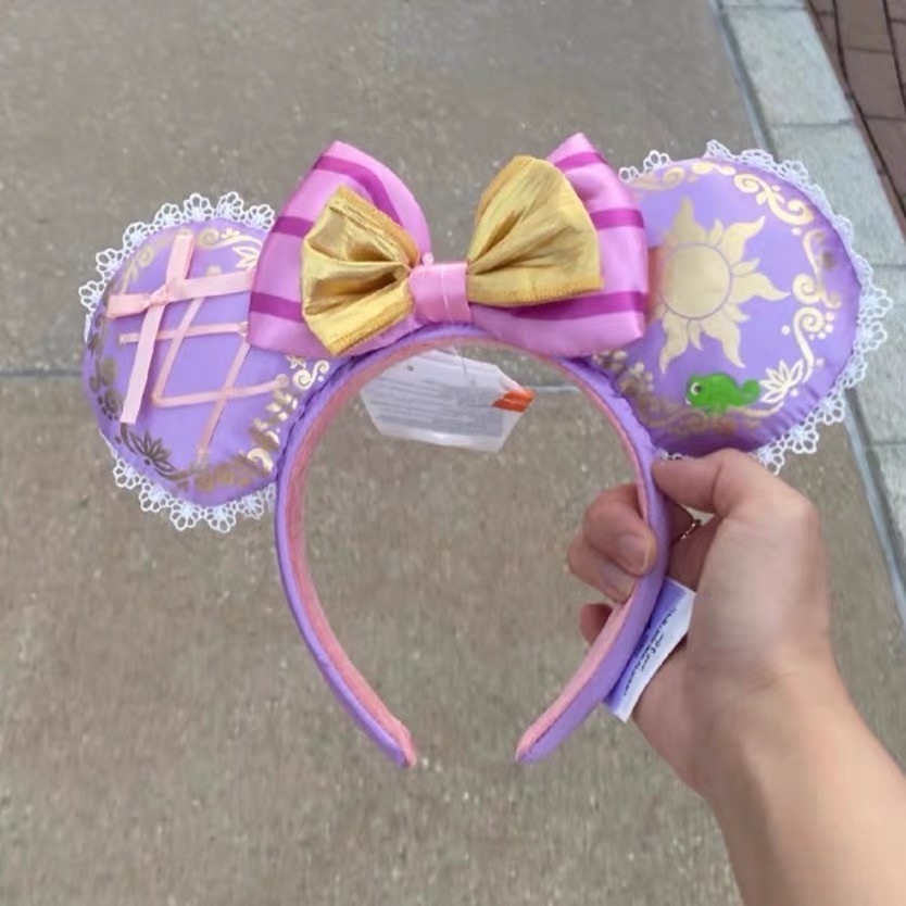 2026 Loungefly Disney.Parks Rapunzel Magical Minnie Mouse Ears Sequins Headband
