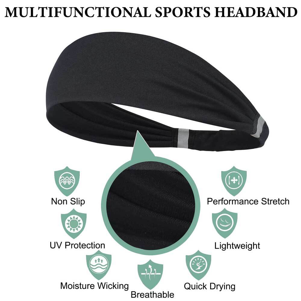 Workout Stretchy Headband Sweatband Sports Headband Cycling Yoga Unisex Hairband