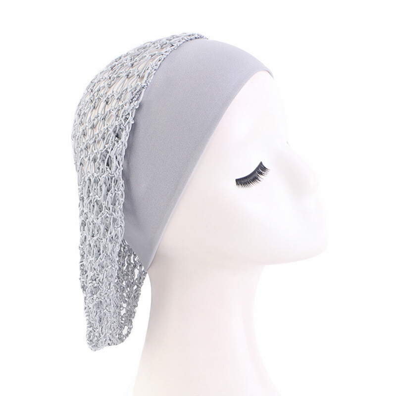 Women Mesh Hair Net Crochet Cap Cover Turban Fish Snood Sleeping Night Slouchy