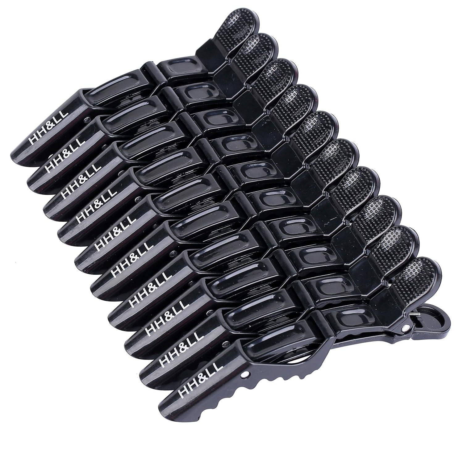 HH&LL Hair Clips for Women – Wide Teeth & 10 Count (Pack of 1), Black