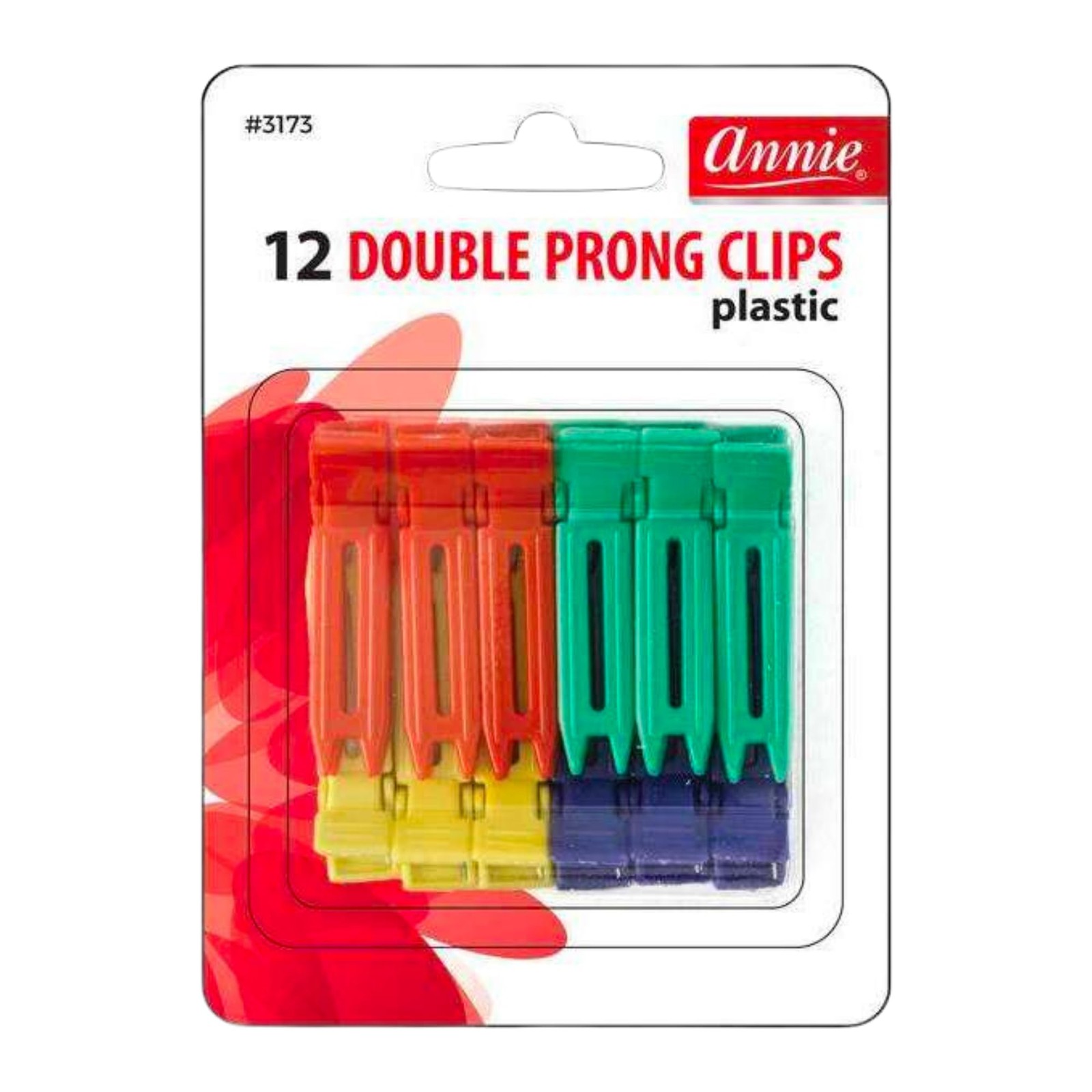 Annie Double Prong Clips #3173 – 12 Count (Pack of 1) – Multicolor – Adults