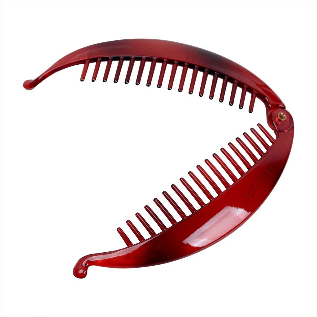 Fodattm 2PCS French Banana Hair Clip Claw Comb Women Lady Large A#
