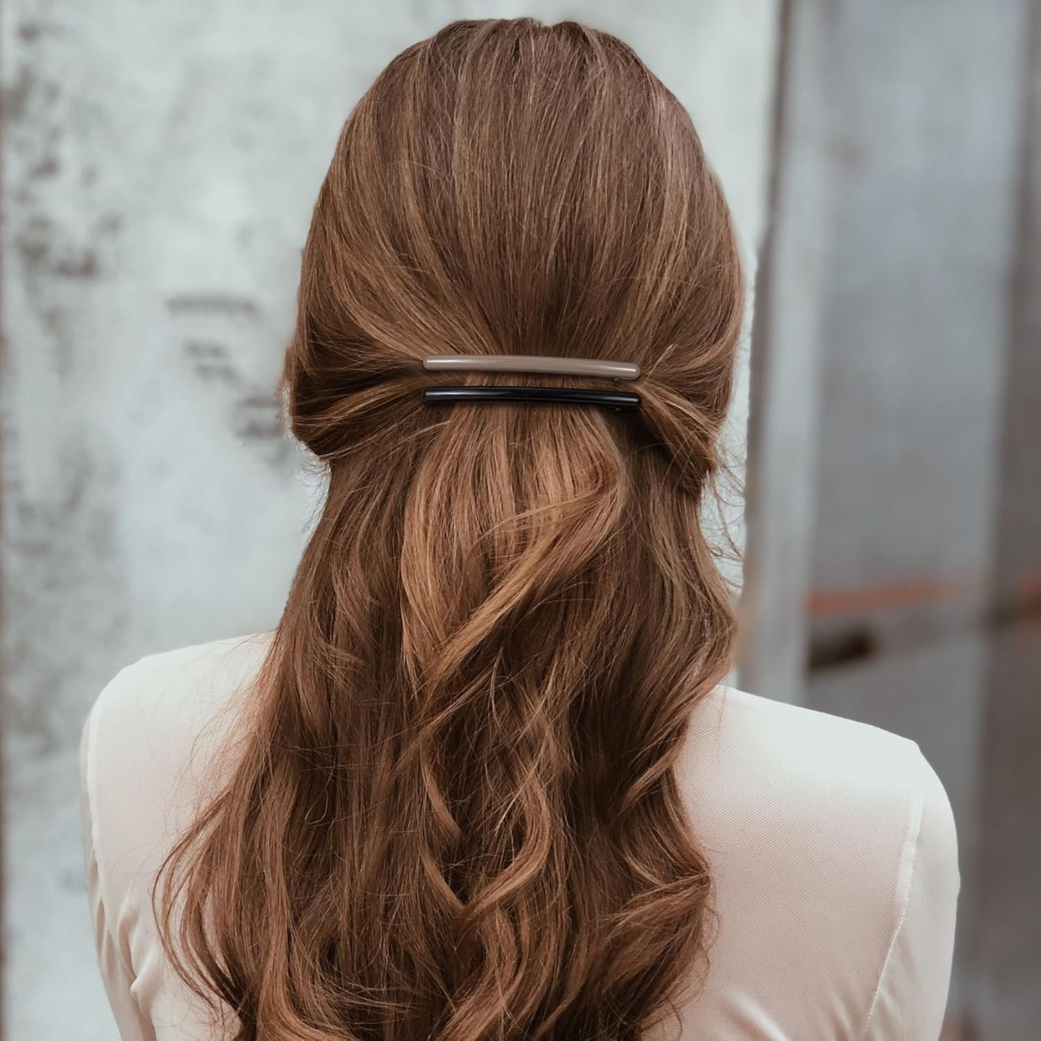 6Pcs French Hair Barrettes for Women, Non-Slip Spring Flat Clips Pins, Elegant