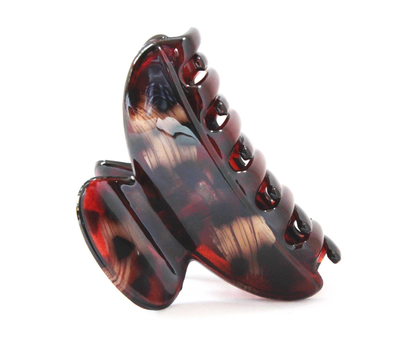 Belle Le Paris French Brown Shinny Hair Claw 3 Inch Tortoise Shell Clip C7