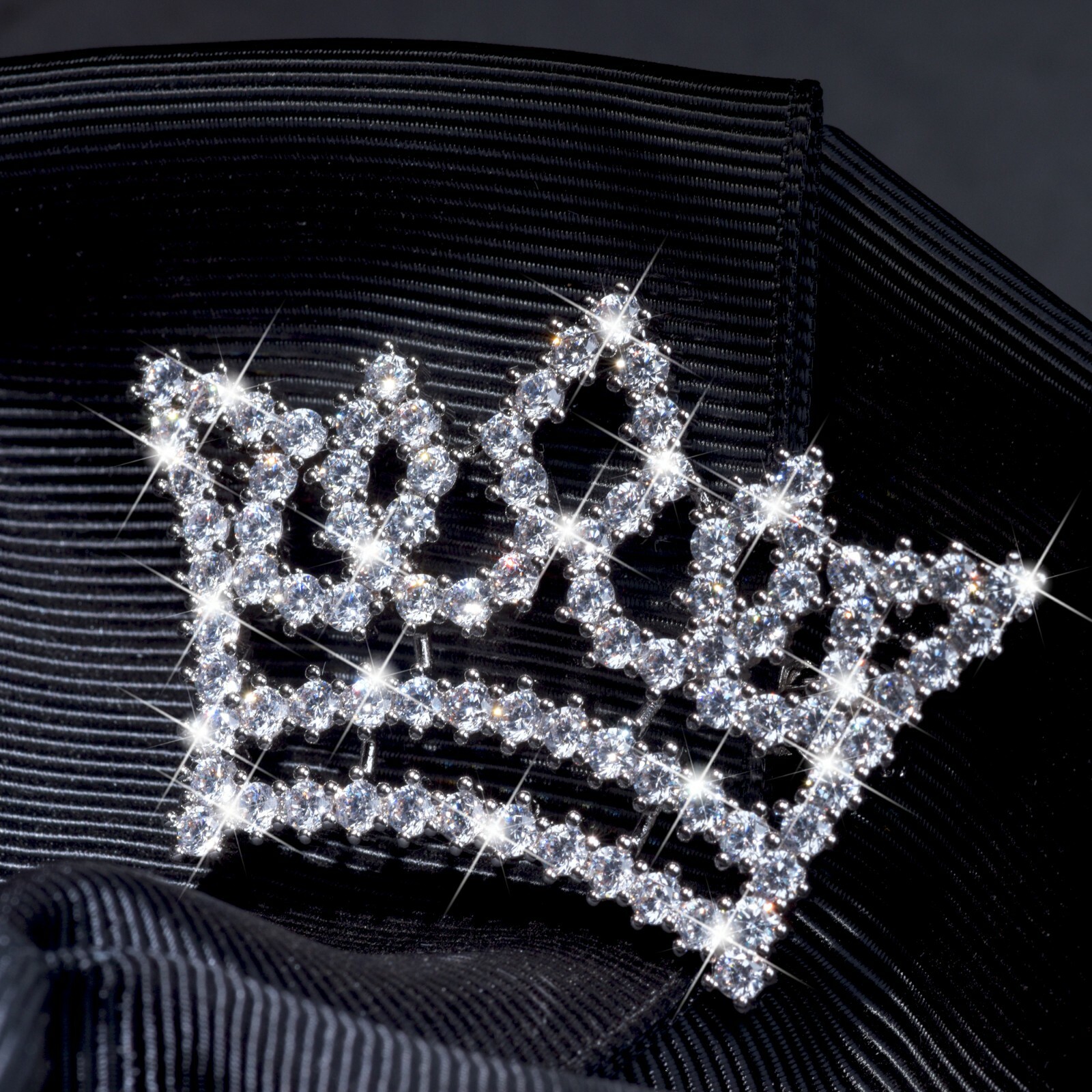 18k white gold gp crystal bling bling Bridal Wedding crown hair clip accessory