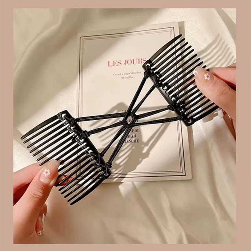 Vintage Creative Magic Hair Comb Elastic Rope Disc Hair Clip for Women Headwear