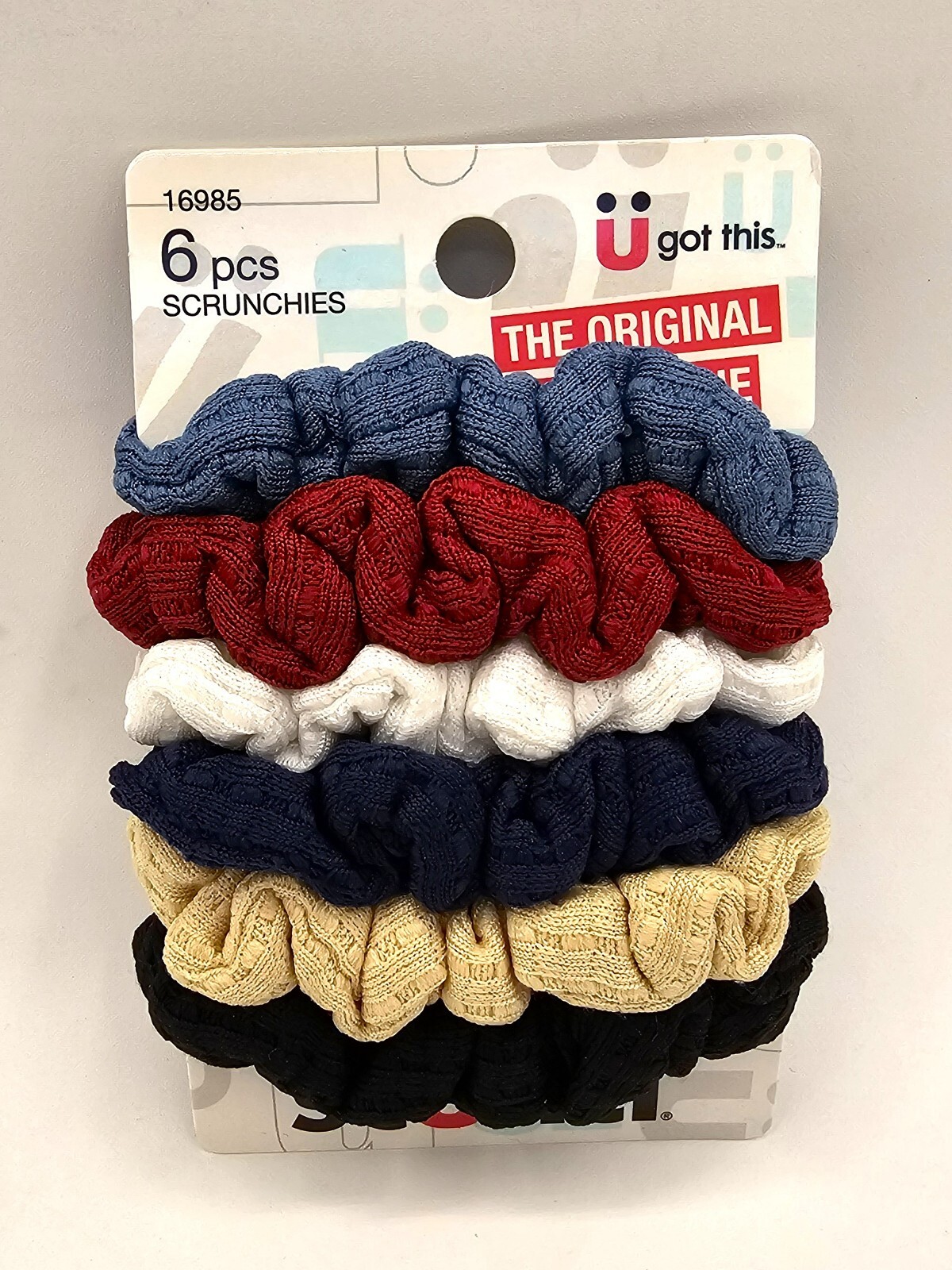 Scunci Mini Waffle Twisters Hair Scrunchies, Assorted Colors, 6 Ct. NEW!