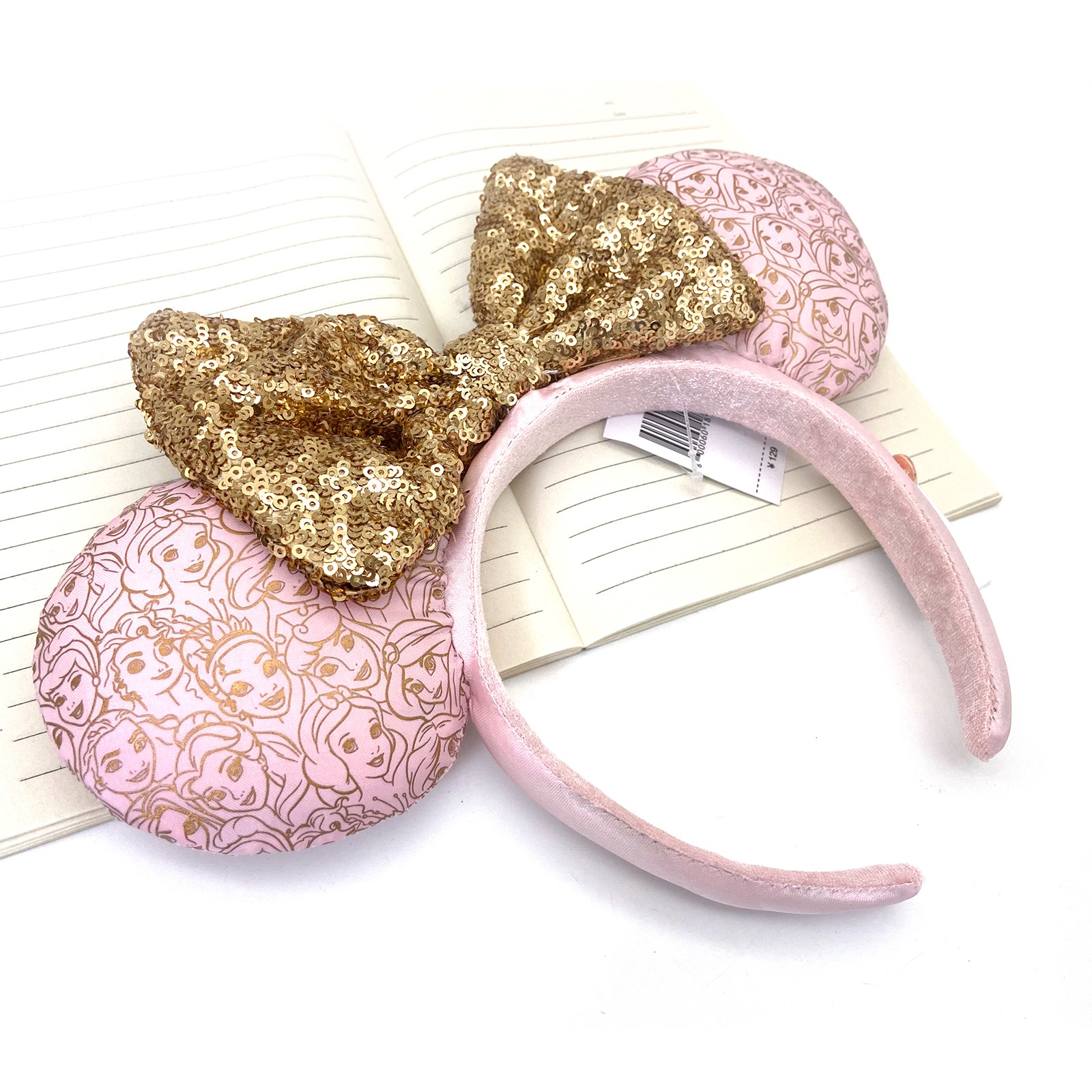 Disney` Parks Princess Pink & Gold Headband Mickey Minnie Mouse Ears