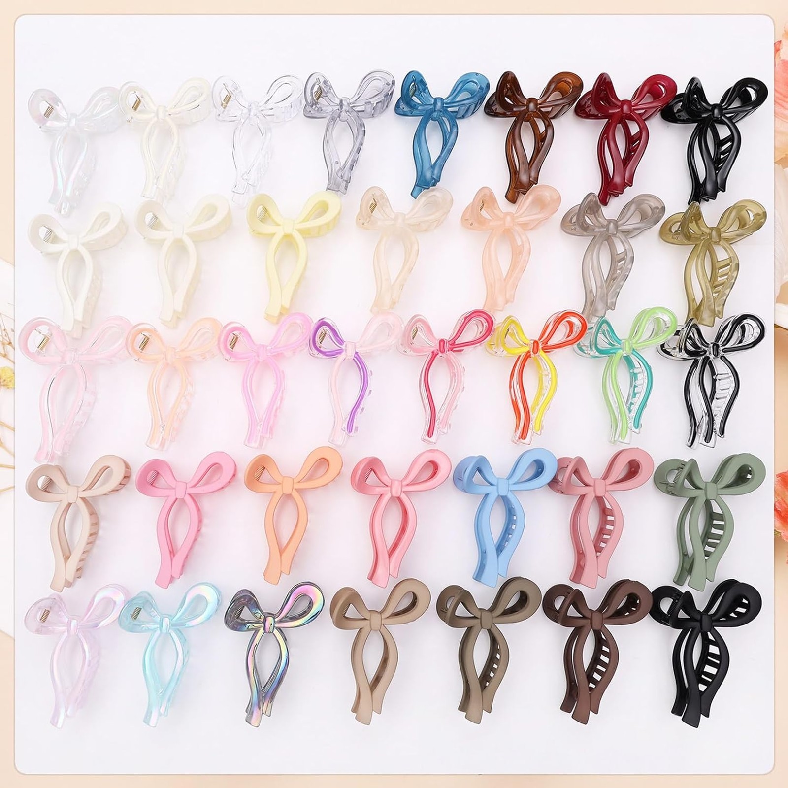 4 Pcs Bow Hair Clips Elegant Hair Claw Butterfly Hair Accessories for Girls