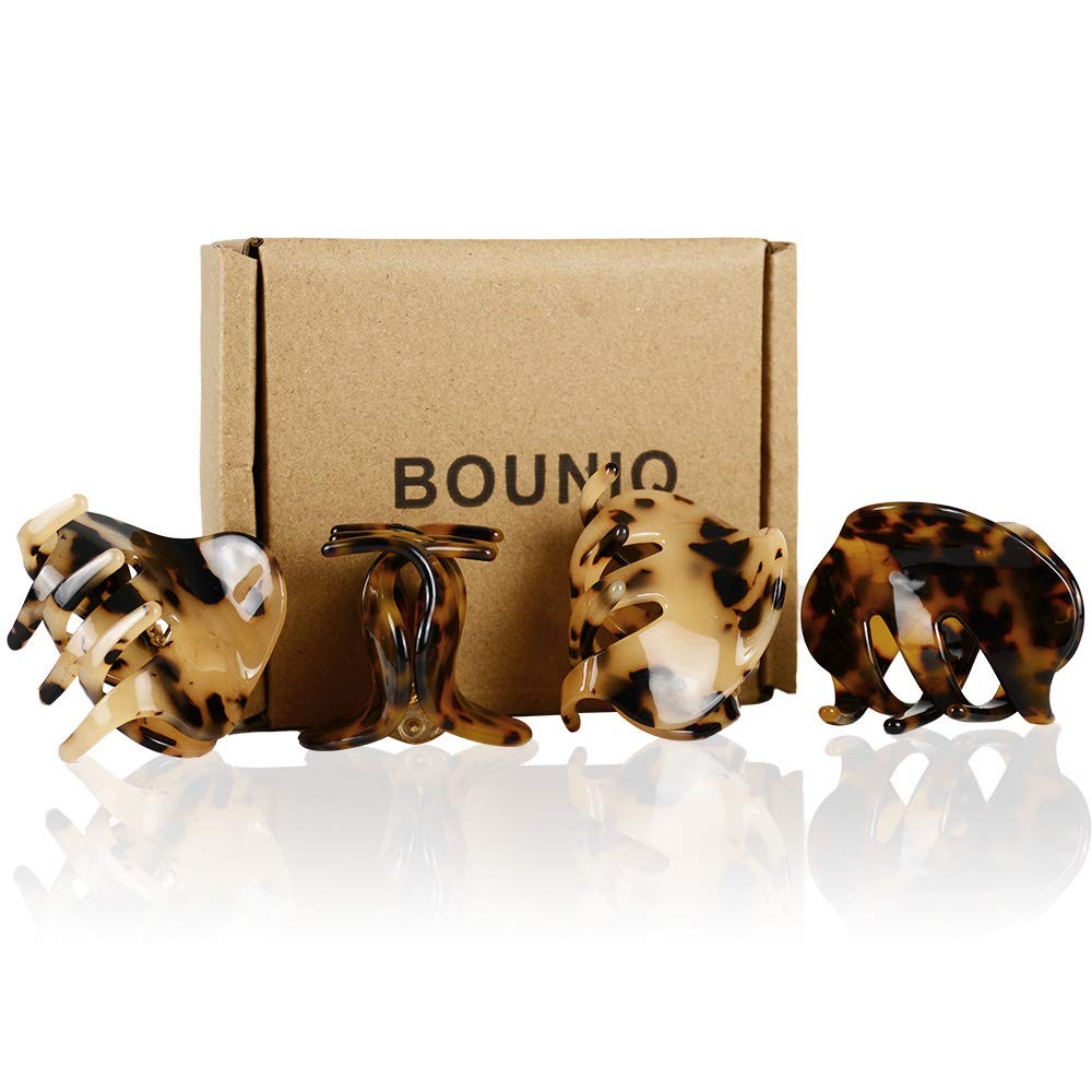 4 Pack 2.1 Inch Hair Claw 4 Count (Pack of 1), 4pcs medium classic hair claws
