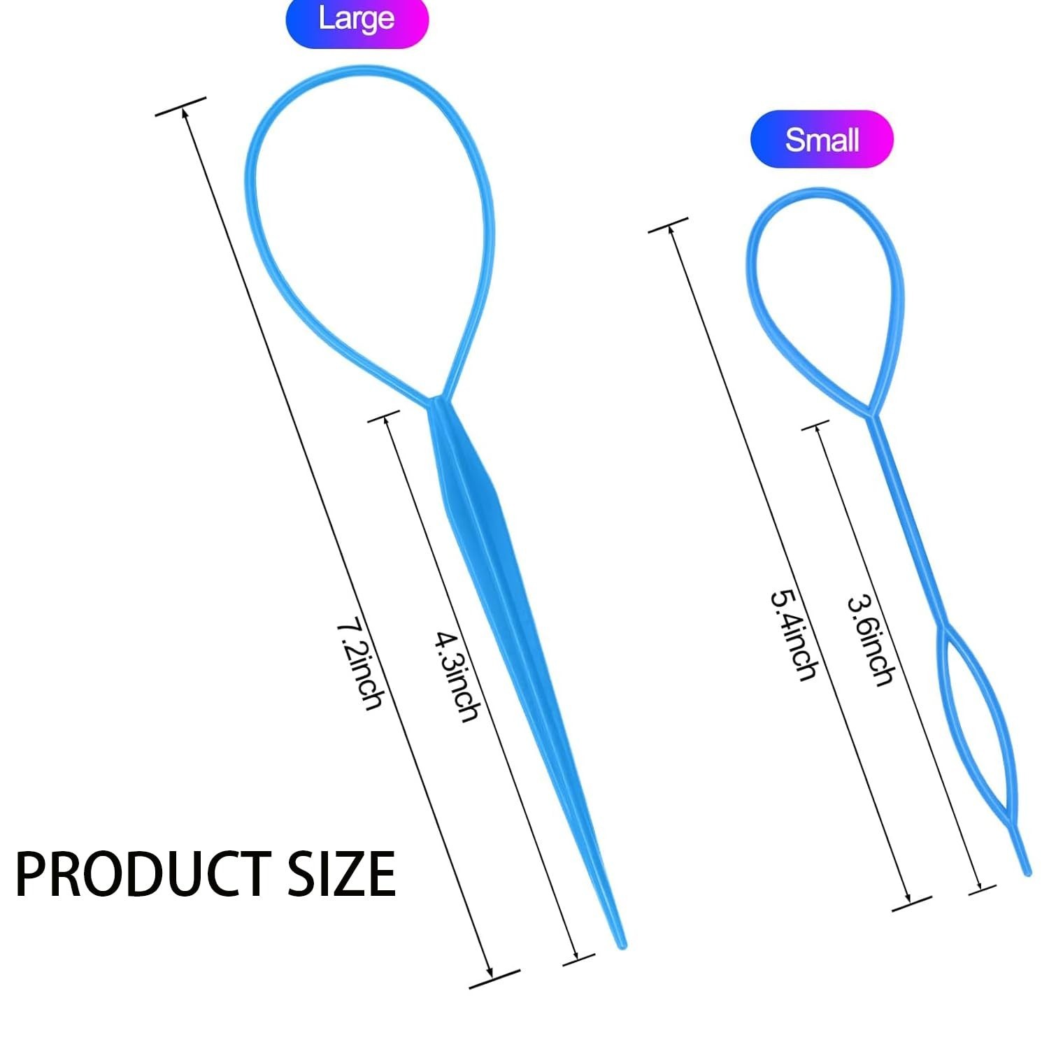 6pcs Topsy Tail & Hair Loop Styling Tool Set, French Braid Ponytail Makers