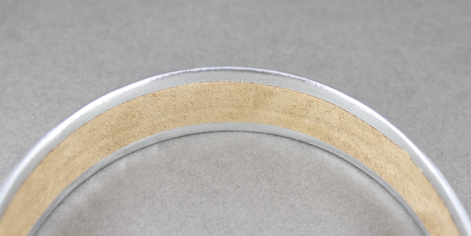 Silver headband soft shiny fabric hair band accessory 1 3/16″ wide faux leather