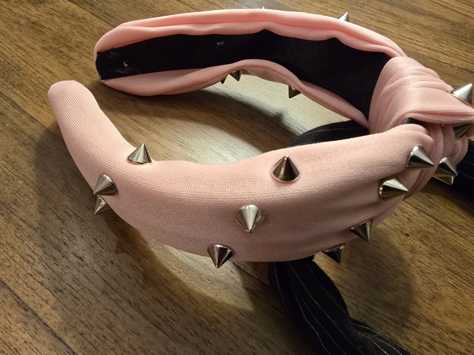 Women’s Headband Lot Pink Studded Knotted Headband Black Pinstripe Headband Y2K