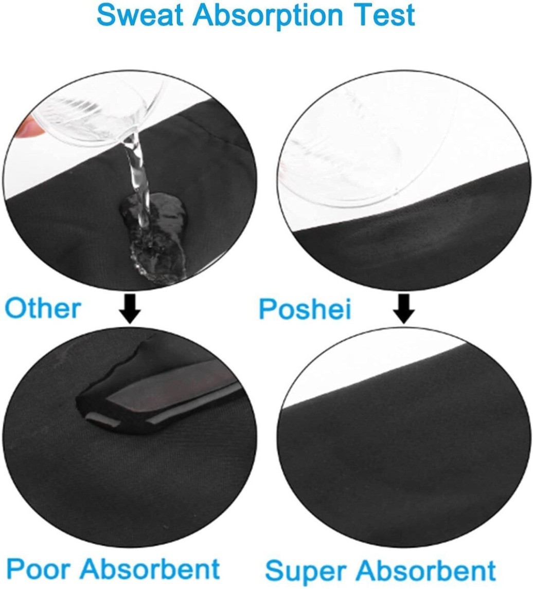 3 PCS Soft Elastic Headbands Unisex Wide Sports Hair Bands for Gym Running Yoga