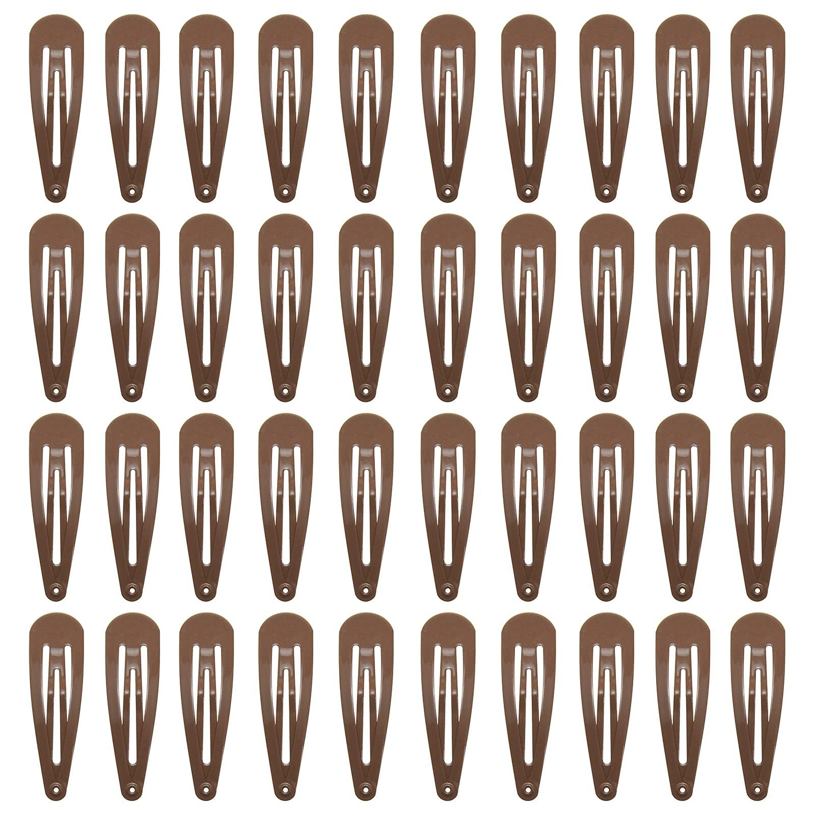PIDOUDOU 40 Counts Brown Hair Clips, 2 Inch Metal Snap Hair Clips Barrettes f…