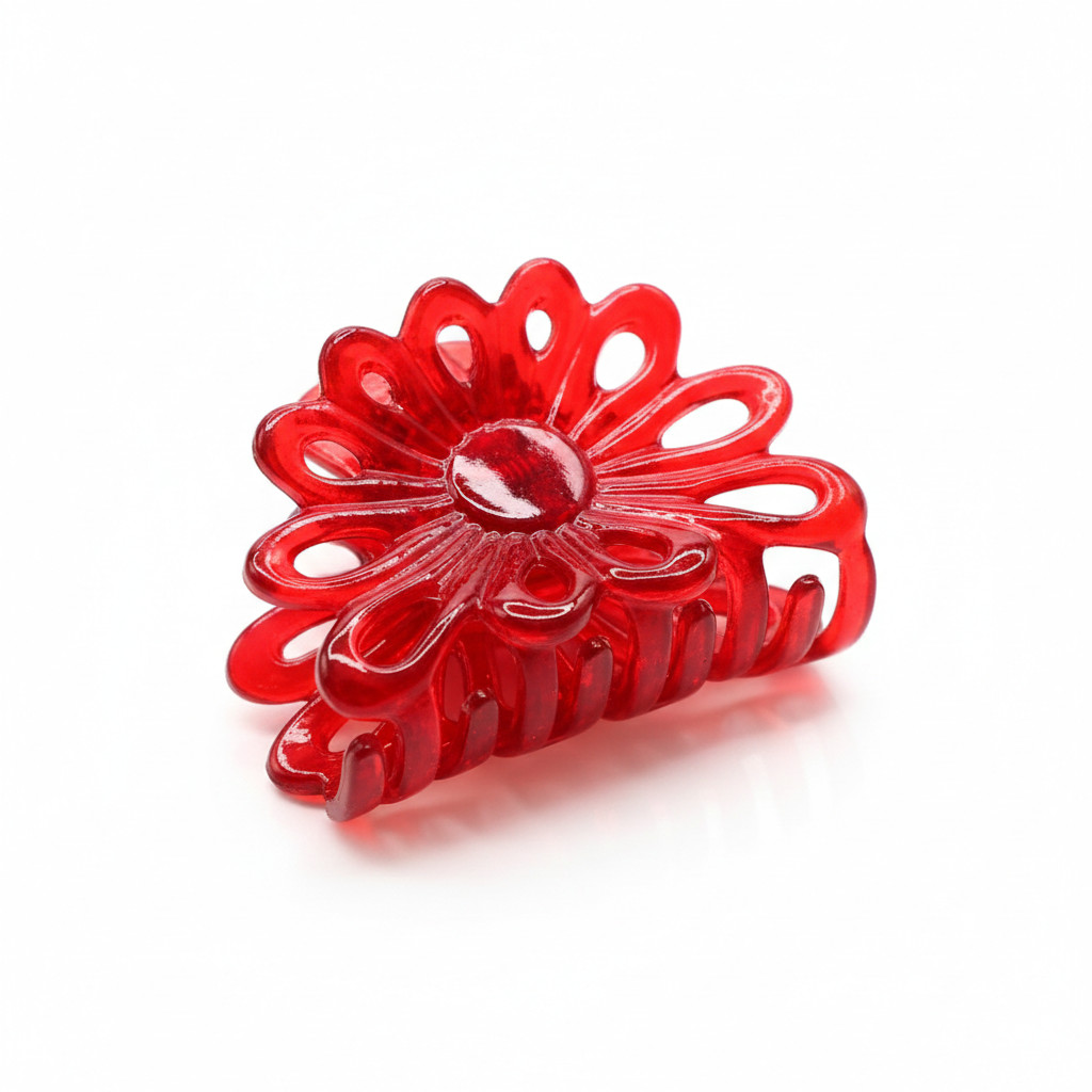 Parcelona French Plume Small Cellulose Jaw Hair Claw for Women and Girls
