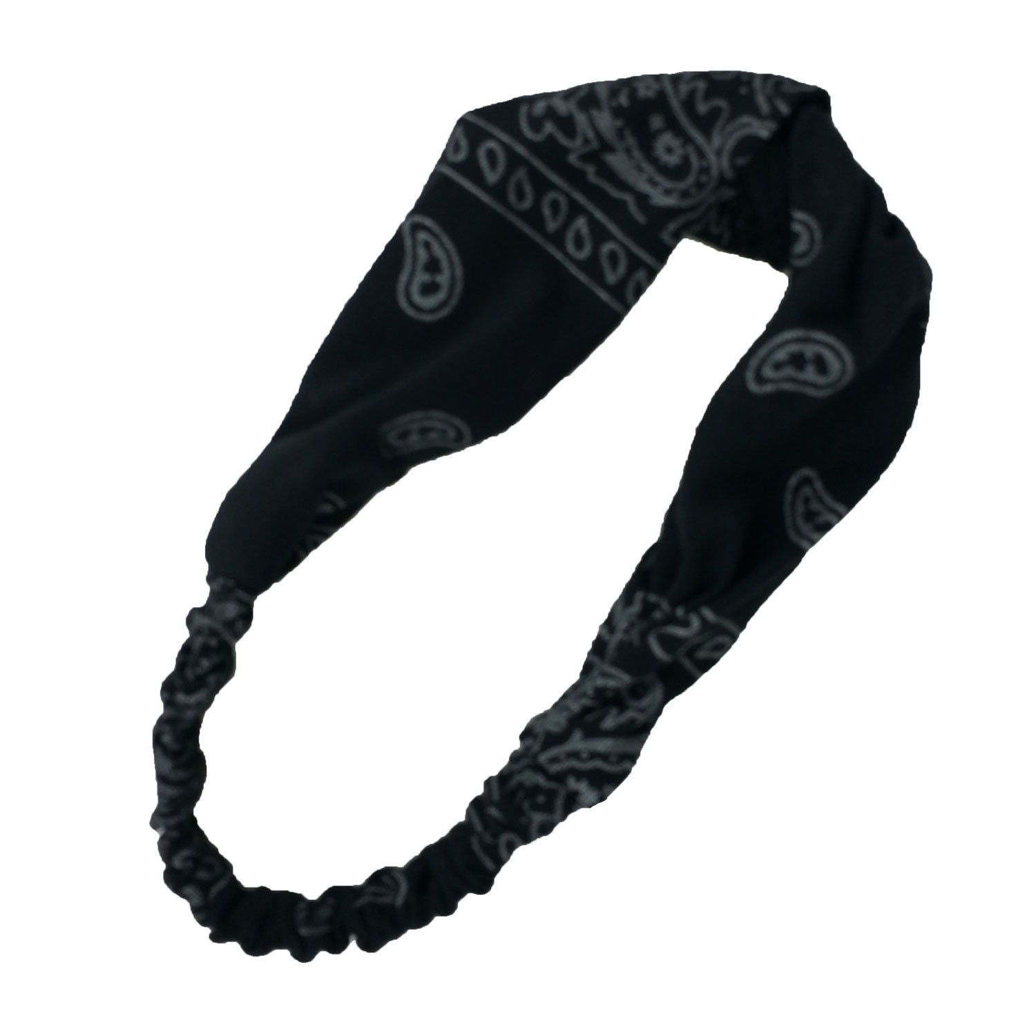 Bandana Headband Sports Yoga Hair Wrap Paisley with Elastic Hairband Women Teen