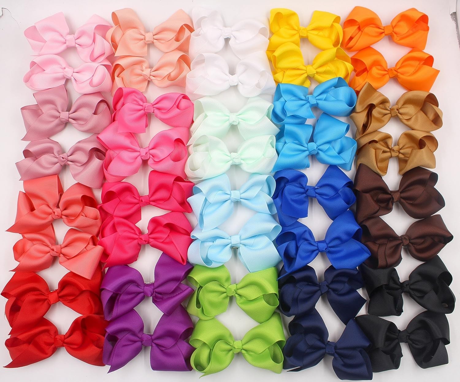 40 lazos para el pelo de 4,5 pulgadas para niñas
