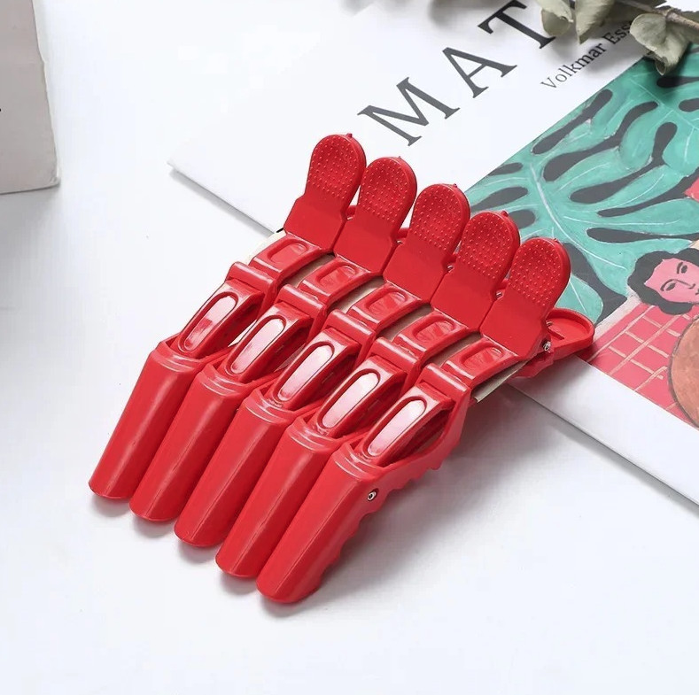 6pcs Hair Styling Clips – Professional Crocodile Sectioning Salon Tools – NEW