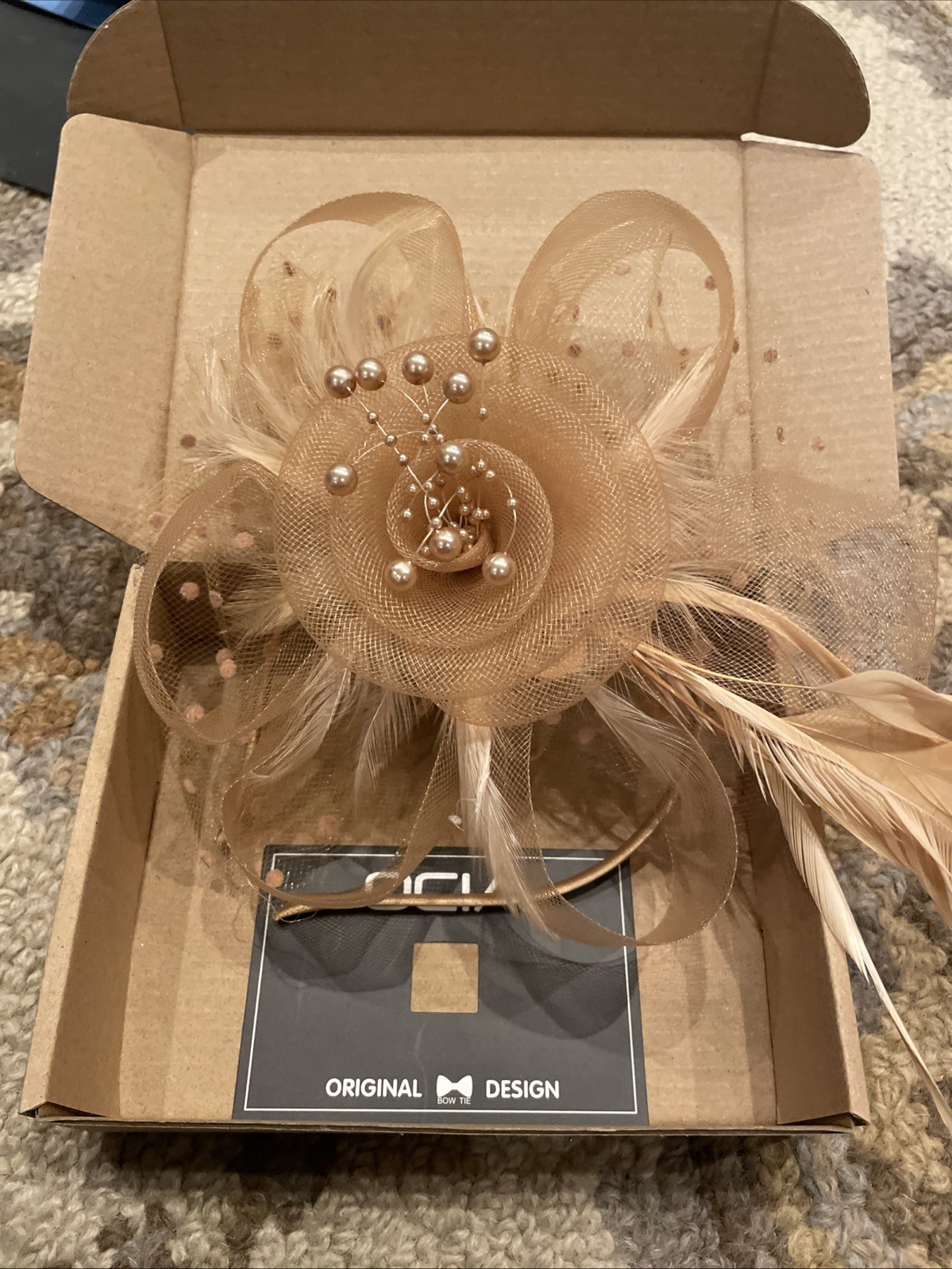 New Beige Fascinator Headband