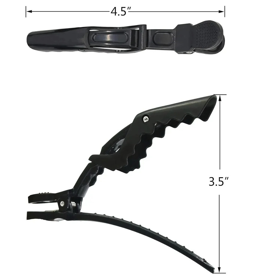 6pcs Hair Styling Clips – Professional Crocodile Sectioning Salon Tools – NEW