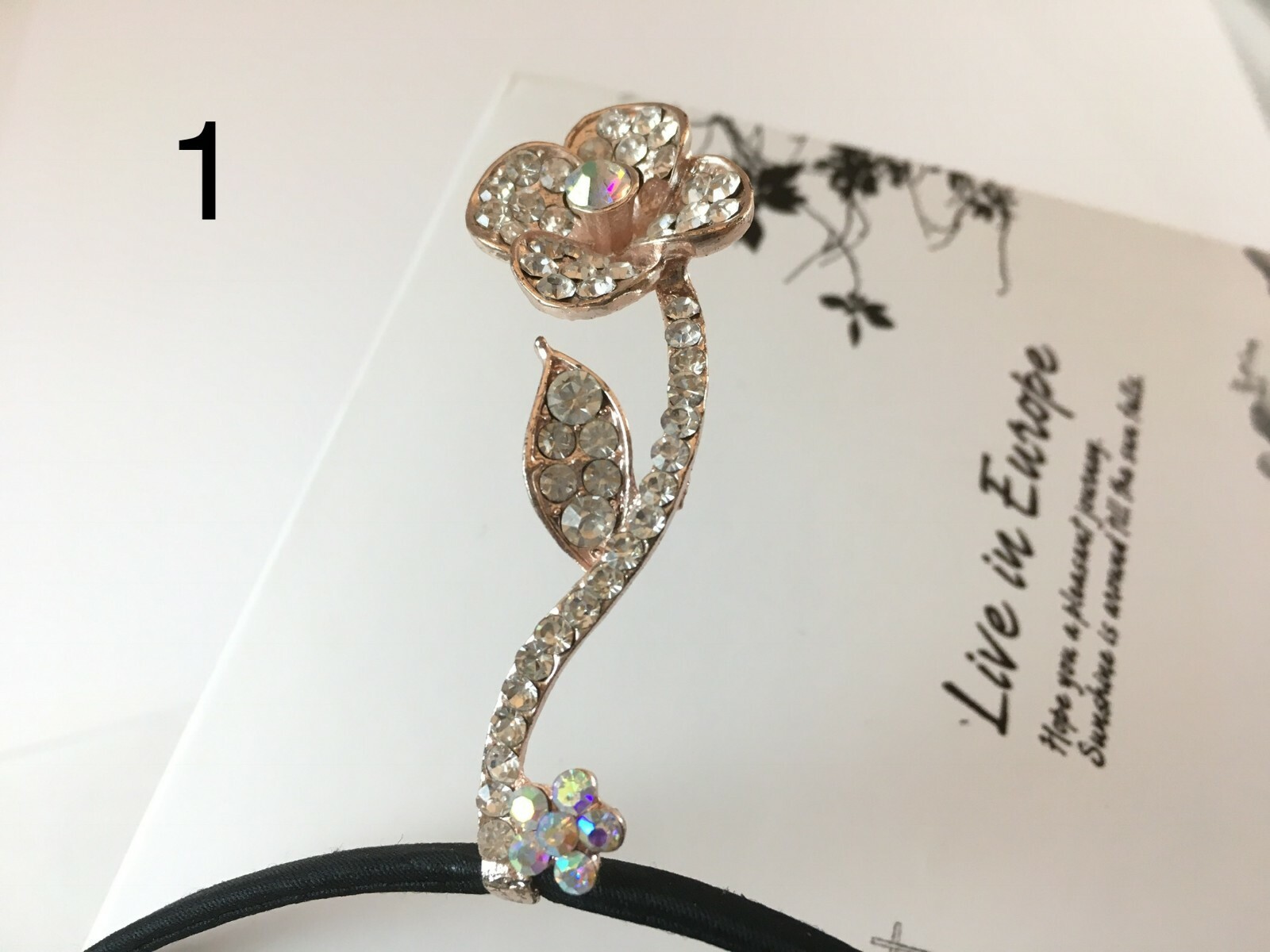 Skinny Black Headbands w/ Multi-Unique Shinny Vertical Crystal Design(6 Options)