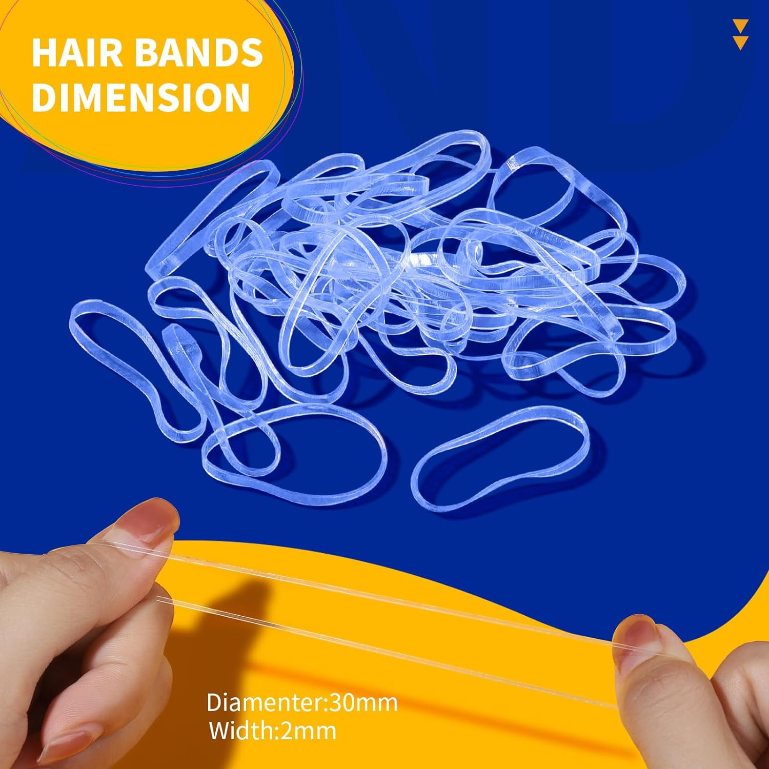 Clear Elastic Hair Bands, 2000pcs Mini Hair Rubber Bands, Hair Ties, Soft Hair E