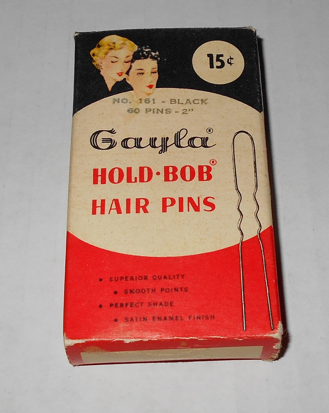 Vintage Gayla Hold Bob Hair Pins No. 161 Black – NOS
