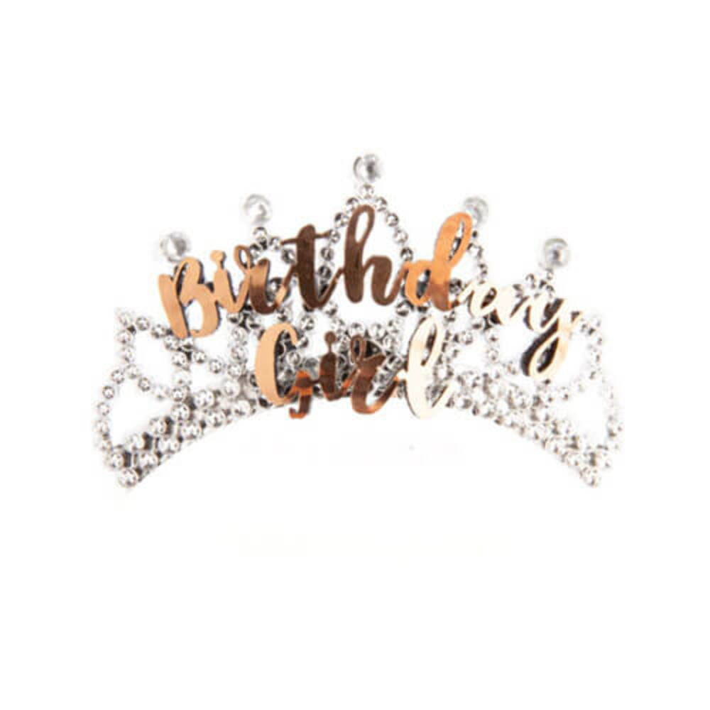 Alandra Rose Gold and Silver Tiara Perfect Finishing Touch For A Stylish Outfit