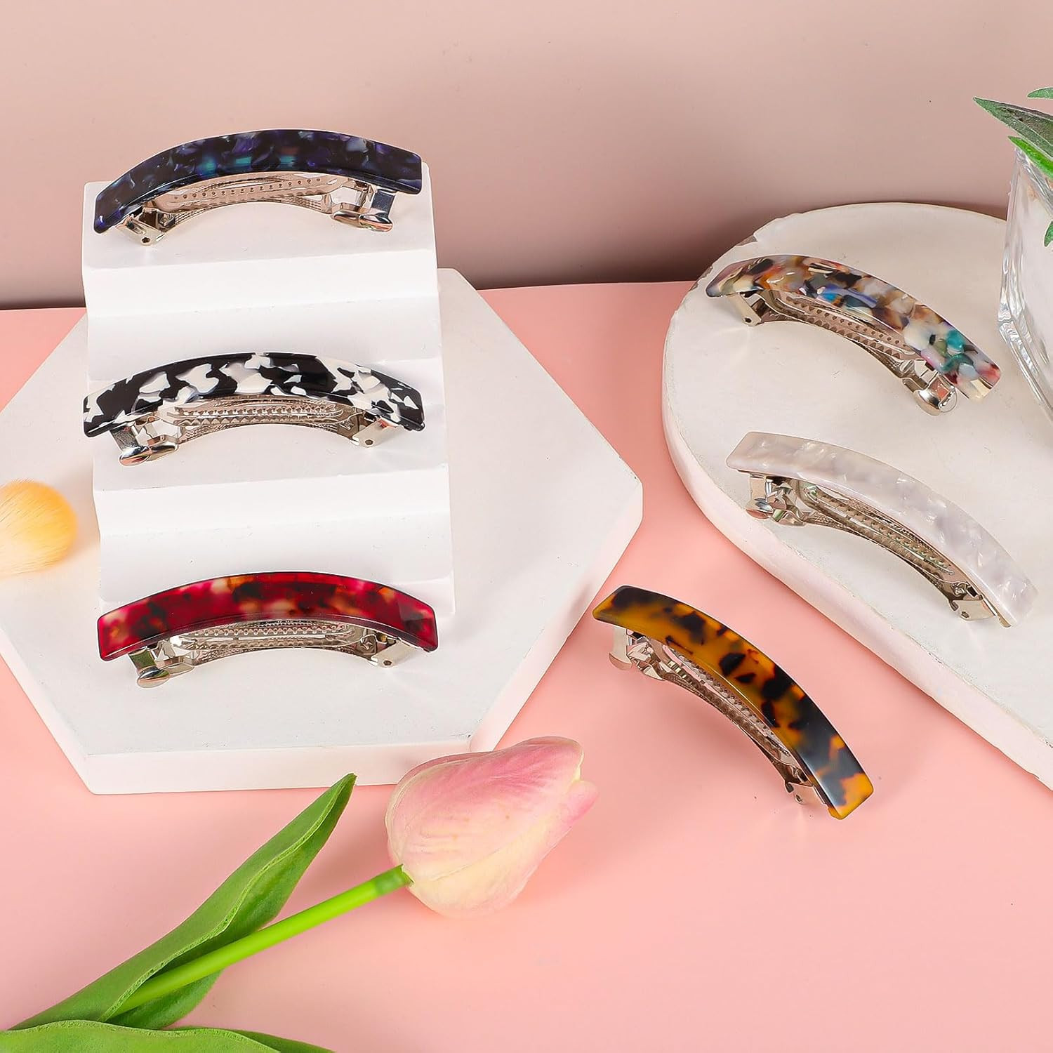 6 Pcs Hair Barrettes for Women Girls, French Flat Hair Clips Accessories