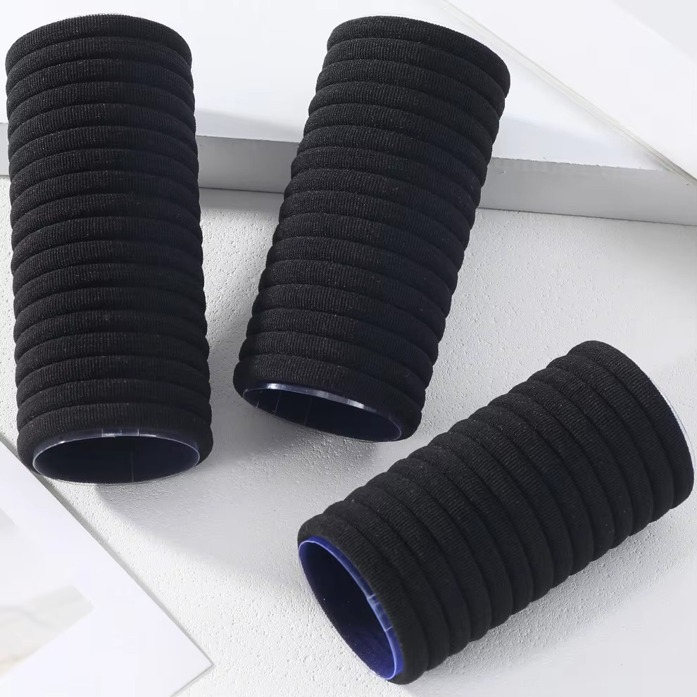 50/100Pcs Black Hair Bands for Women Girls Hairband High Elastic Rubber Band Hai