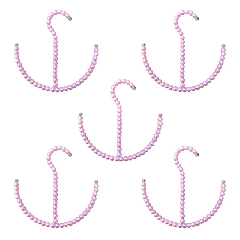 Pack of 5 Fashionable Pearls Themed Hook for Stylish Home Decors Upgrades