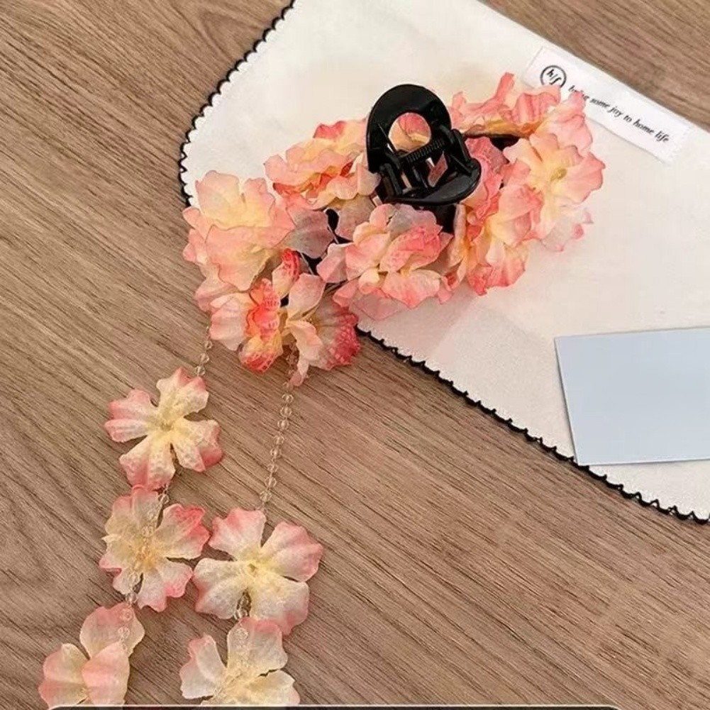 Floral Hair Claw Feminine Aesthetic Comfortable Grip Handmade Craftsmanship
