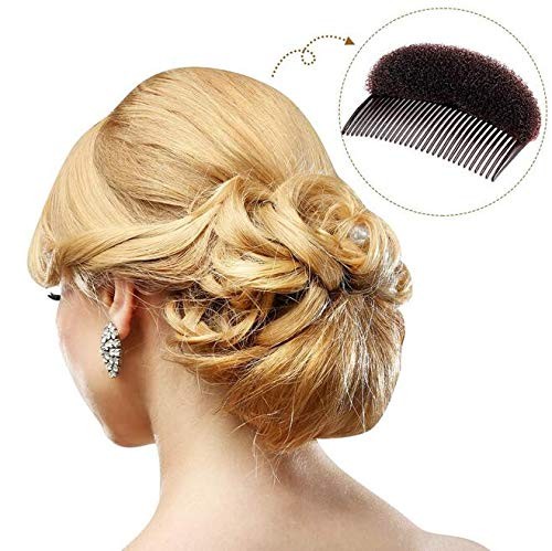 2Pcs Bump It Up Volume Hair Base Inserts 10.5cm x 6.5cm/4” x 2.6”, Brown