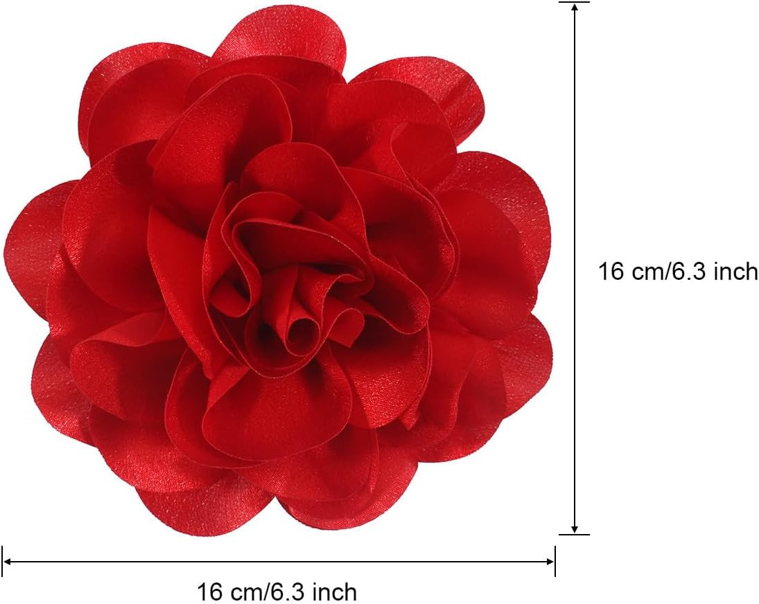 Large Rose Flower Brooches and Pins for Women | Rose Flower Hair Clips for Women